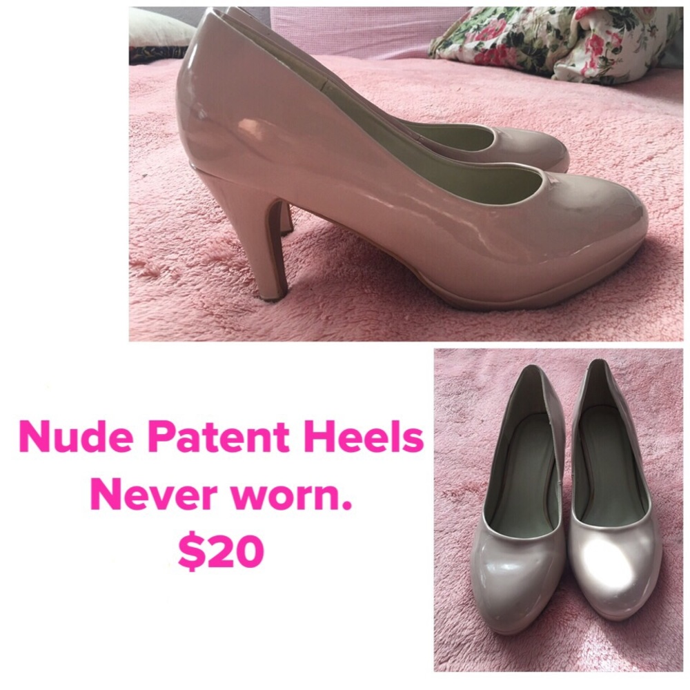 Nude Patent Heel - 9EEE